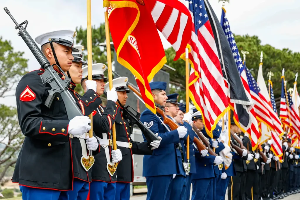 U.S. military color guards